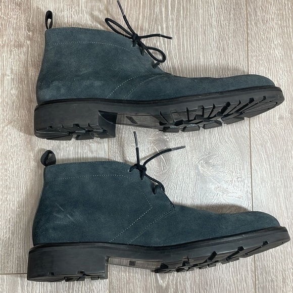Calvin Klein Ultan Suede Leather Lug Sole Chukka Boots  Gray 11 - Picture 9 of 15